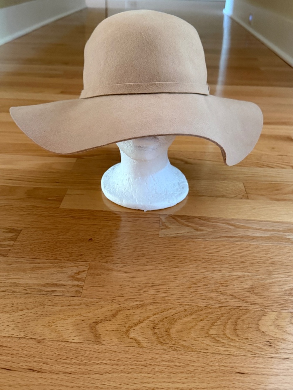 Womens Wool Floppy Hat Tan Camel Color